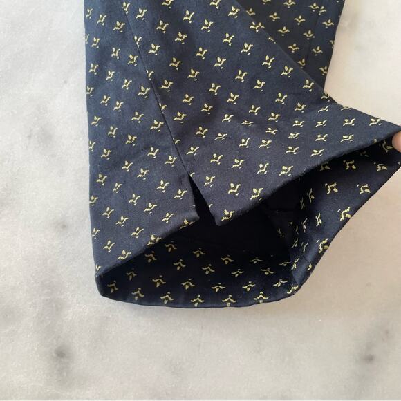 Kenar Women's Vintage Cigarette Pants Size 10 Blue and gold Side Zipper - Picture 10 of 12